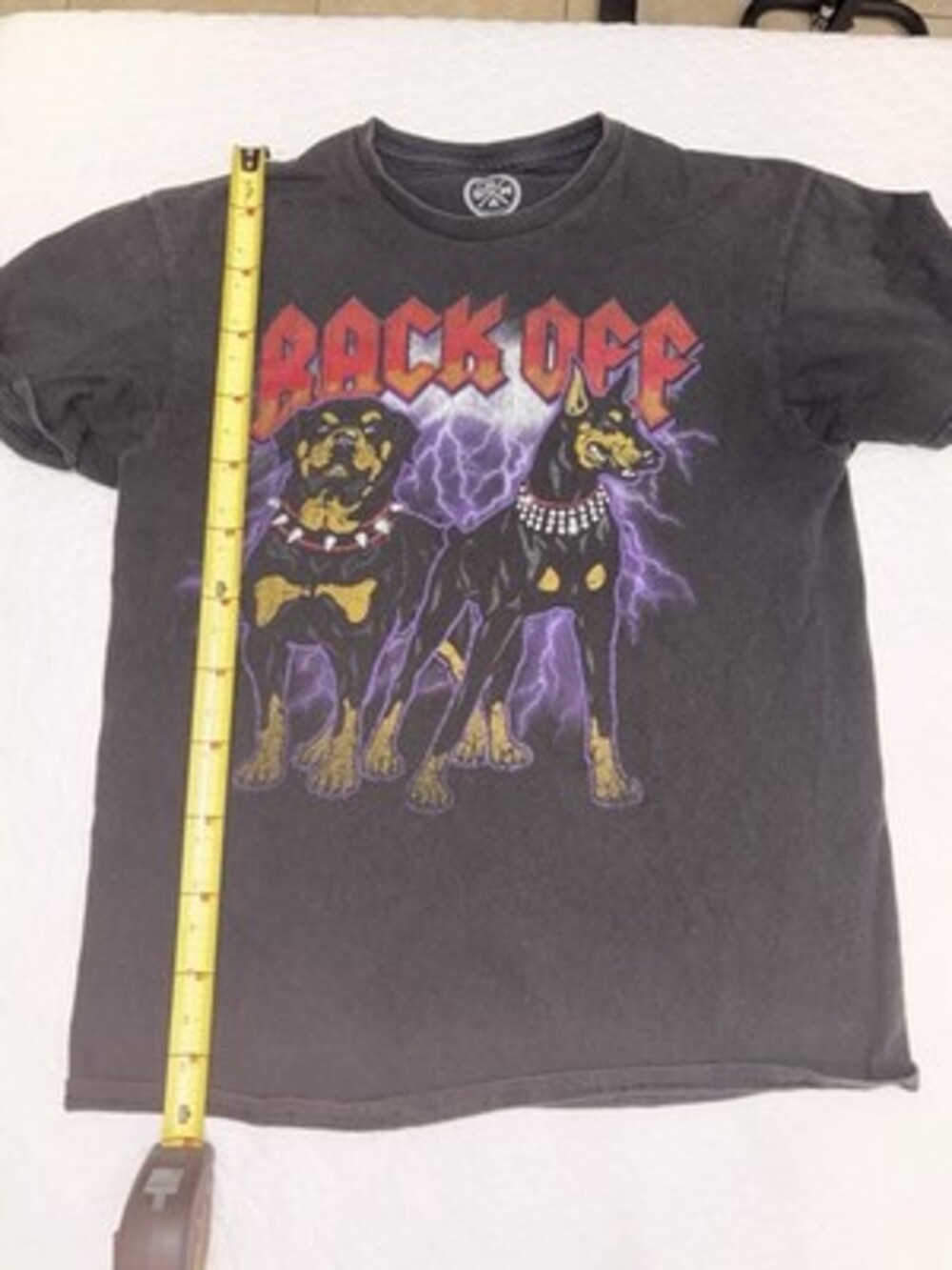 Back Off Rottweiler Doberman Graphic T Shirt Black Medium Dogs Lightning
